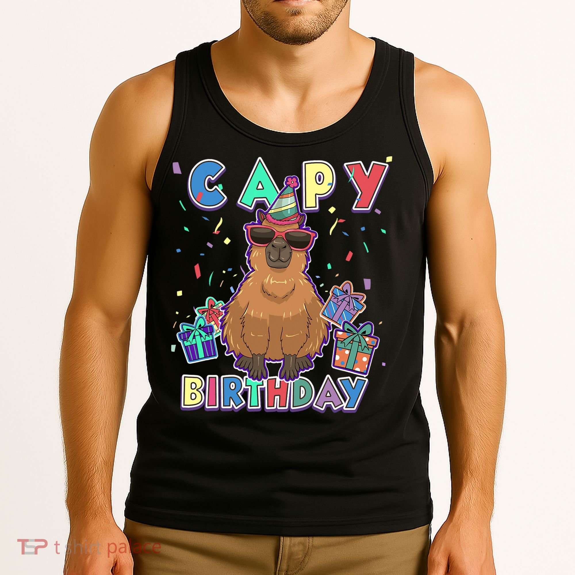 Capybara Gifts, Capy Birthday, Happy Birthday Capybara Tank Top