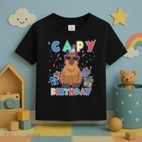 Capybara Gifts, Capy Birthday, Happy Birthday Capybara Toddler T-Shirt thumb 3