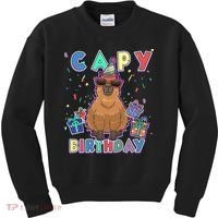 Capybara Gifts, Capy Birthday, Happy Birthday Capybara Kids Sweatshirt thumb 0