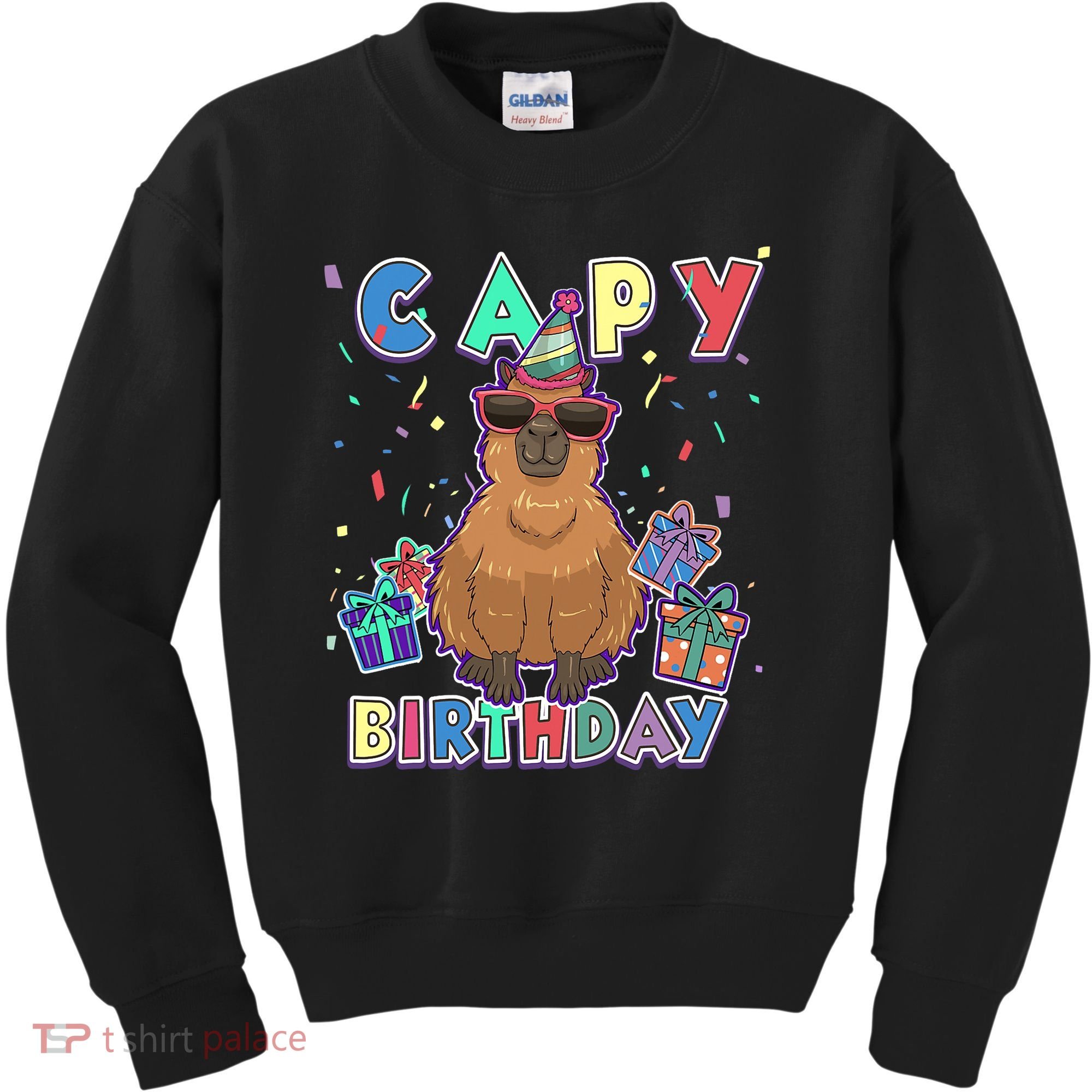 Capybara Gifts, Capy Birthday, Happy Birthday Capybara Kids Sweatshirt