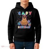 Capybara Gifts, Capy Birthday, Happy Birthday Capybara Kids Hoodie thumb 4