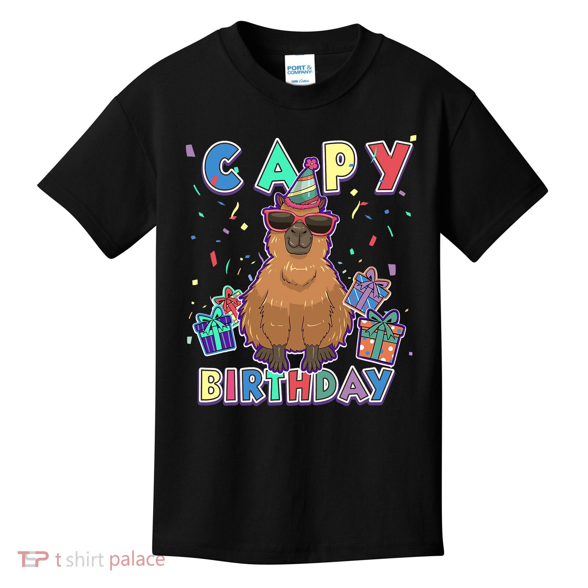 Capybara Gifts, Capy Birthday, Happy Birthday Capybara Kids T-Shirt