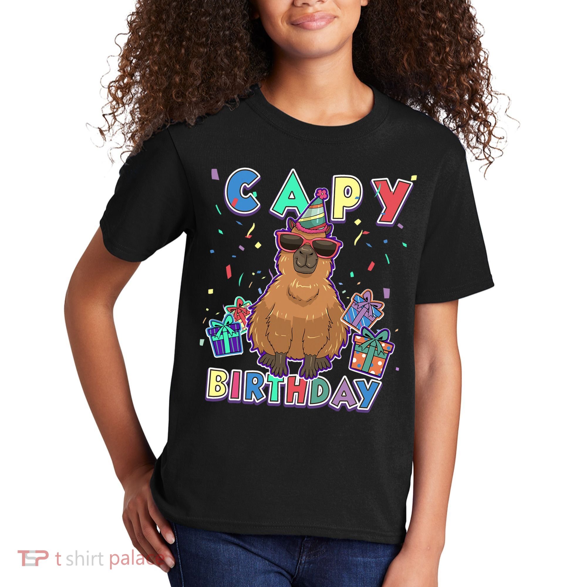 Capybara Gifts, Capy Birthday, Happy Birthday Capybara Kids T-Shirt