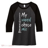 Clarinetist Gift Classical Music Clarinet Women's Tri-Blend 3/4-Sleeve Raglan Shirt thumb 0