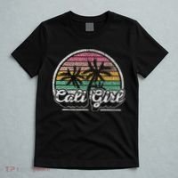 Cali Girl California Retro California Palm Trees Summer T-Shirt thumb 5