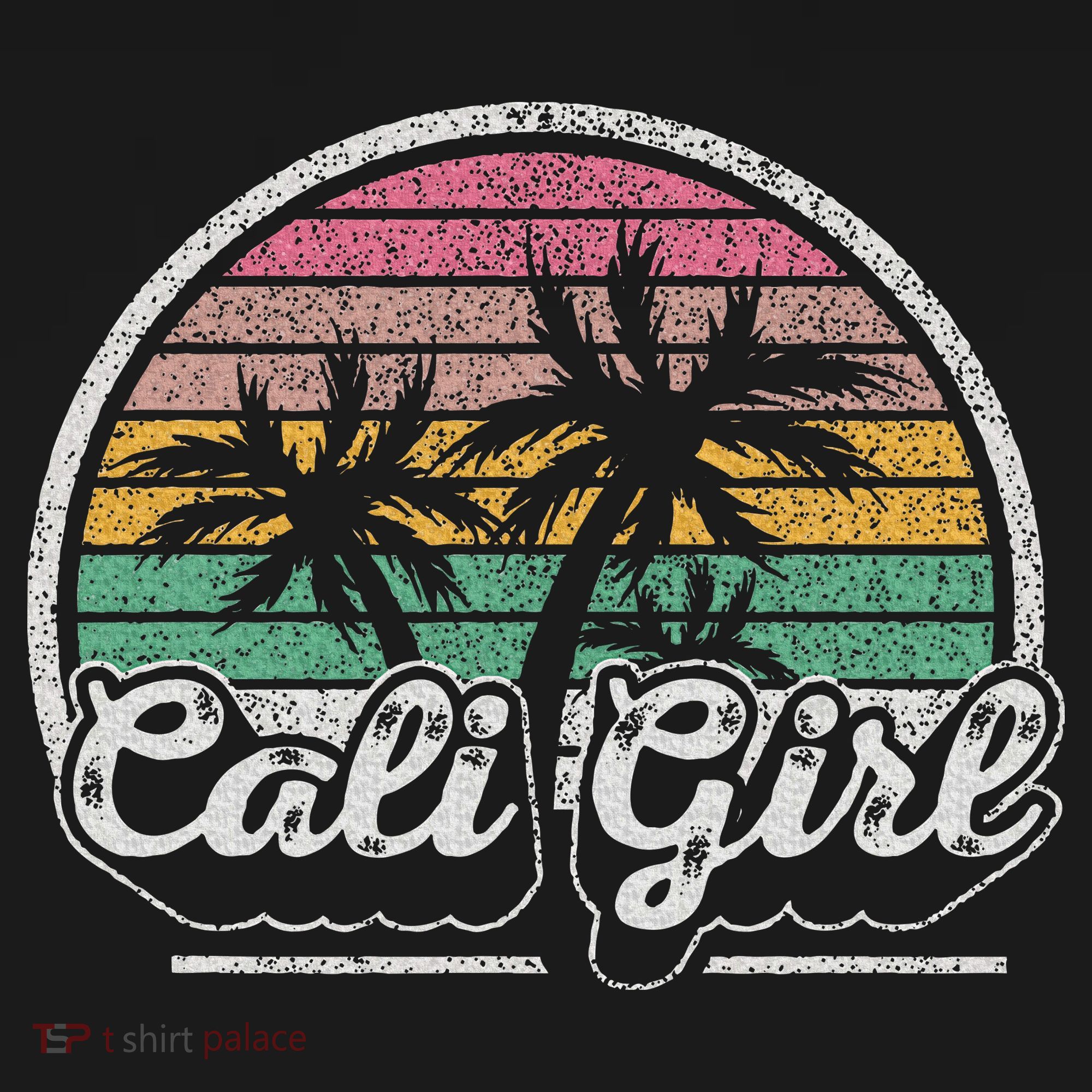 Cali Girl California Retro California Palm Trees Summer T-Shirt