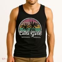 Cali Girl California Retro California Palm Trees Summer Tank Top thumb 3