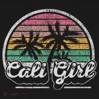 Cali Girl California Retro California Palm Trees Summer Women's T-Shirt thumb 6