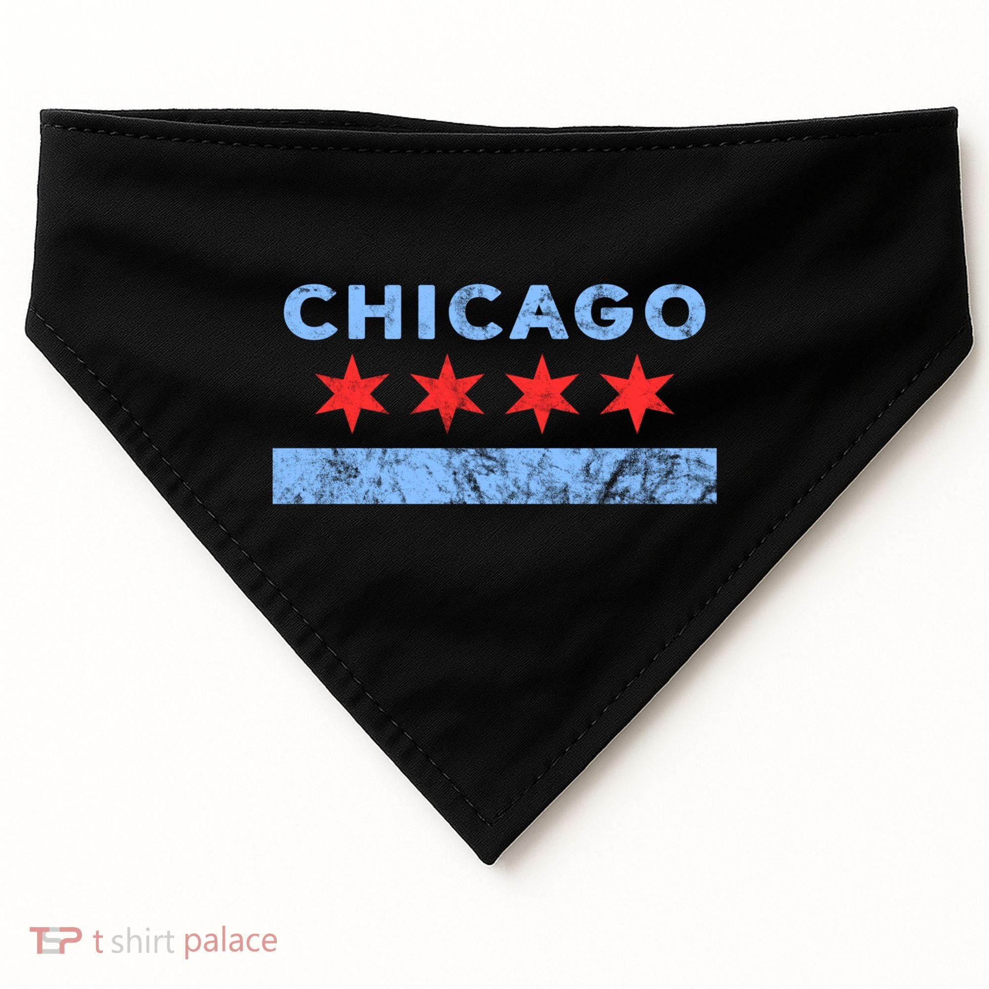 Chicago Gift Chicago Flag Gift USA-Made Doggie Bandana