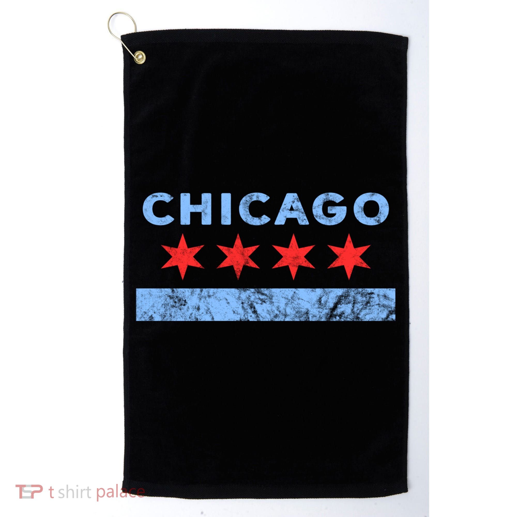 Chicago Gift Chicago Flag Gift Golf Towel