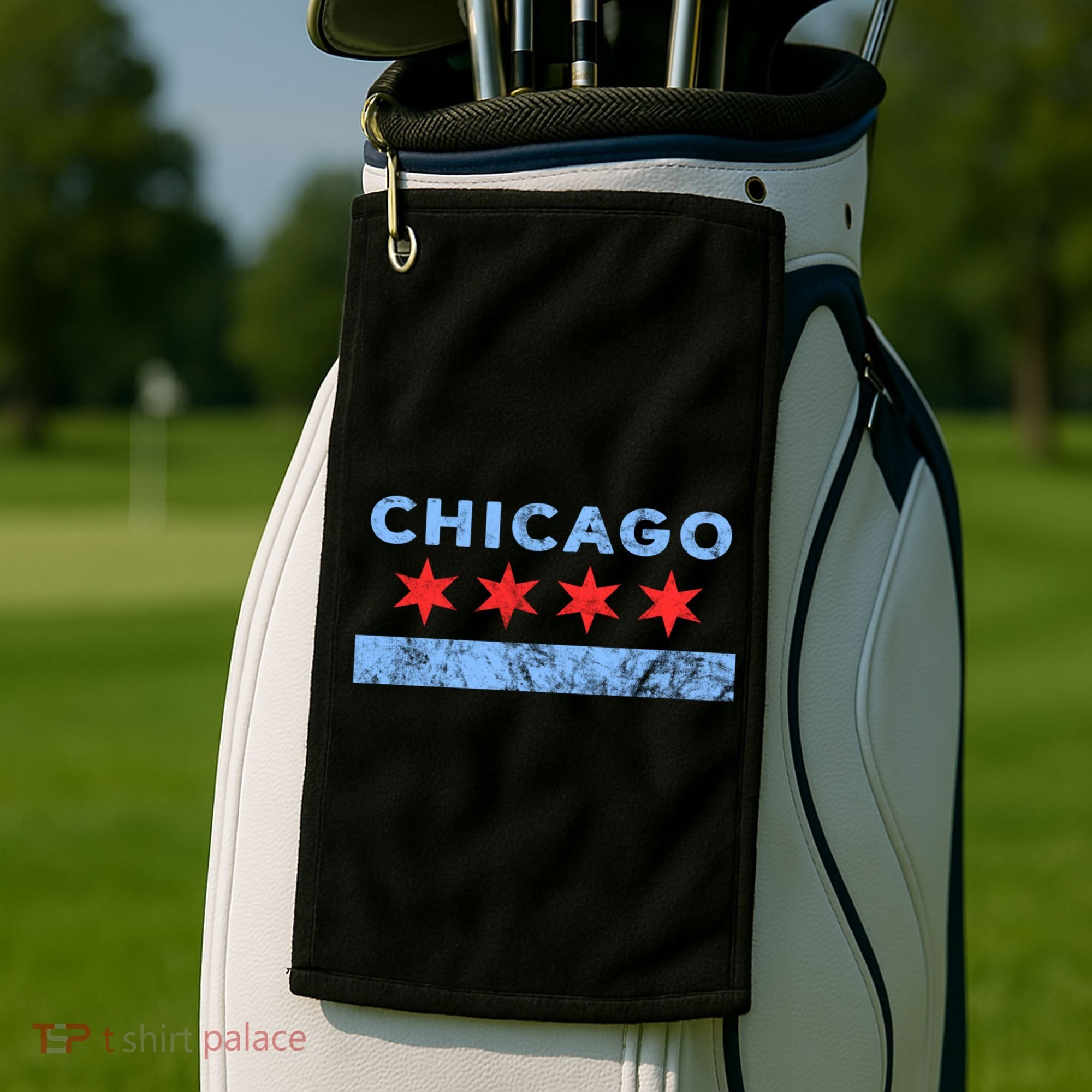Chicago Gift Chicago Flag Gift Golf Towel