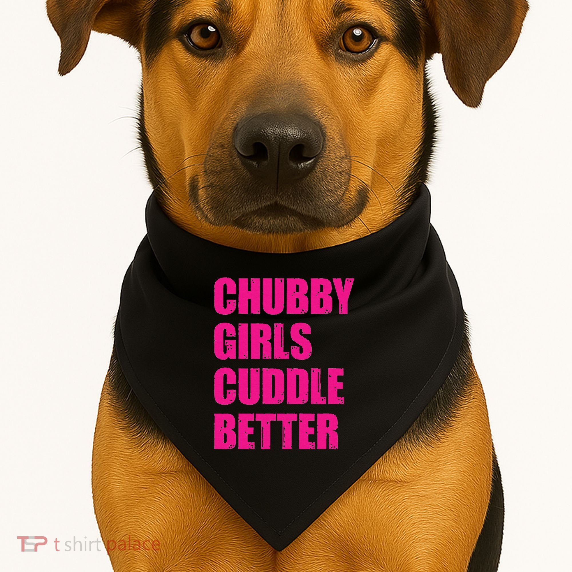 Chubby Girls Cuddle Better USA-Made Doggie Bandana
