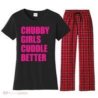 Chubby Girls Cuddle Better Women's Flannel Pajama Set thumb 0