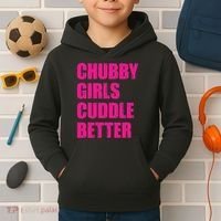 Chubby Girls Cuddle Better Kids Hoodie thumb 2