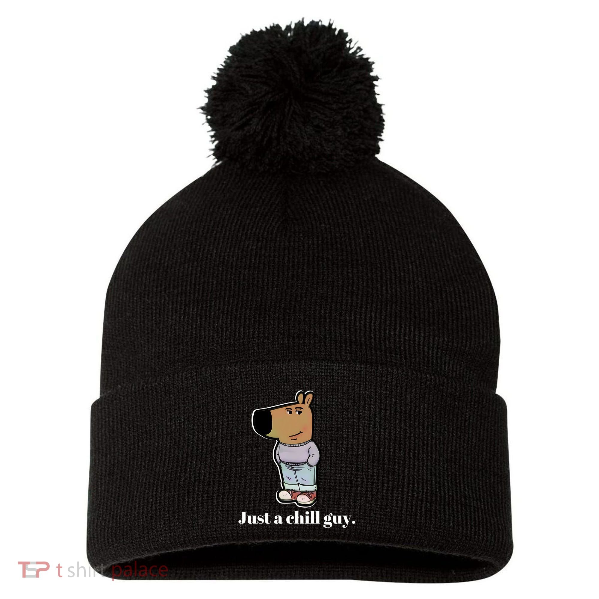 Chill Guy Pom Pom 12in Knit Beanie