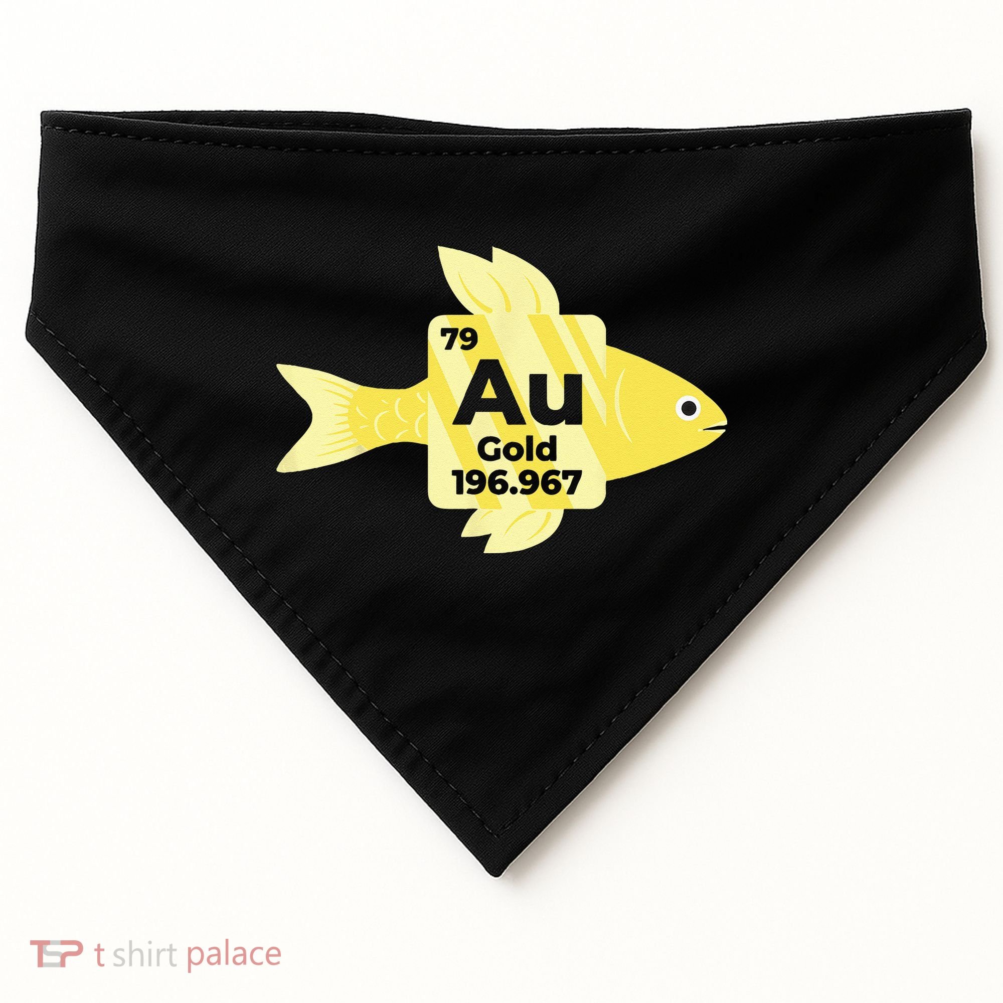 Chemistry Goldfish Chemical Symbol Chemist USA-Made Doggie Bandana