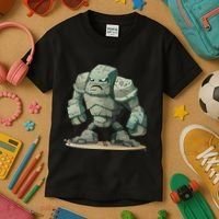 Cool Golem Costume Kids T-Shirt thumb 3