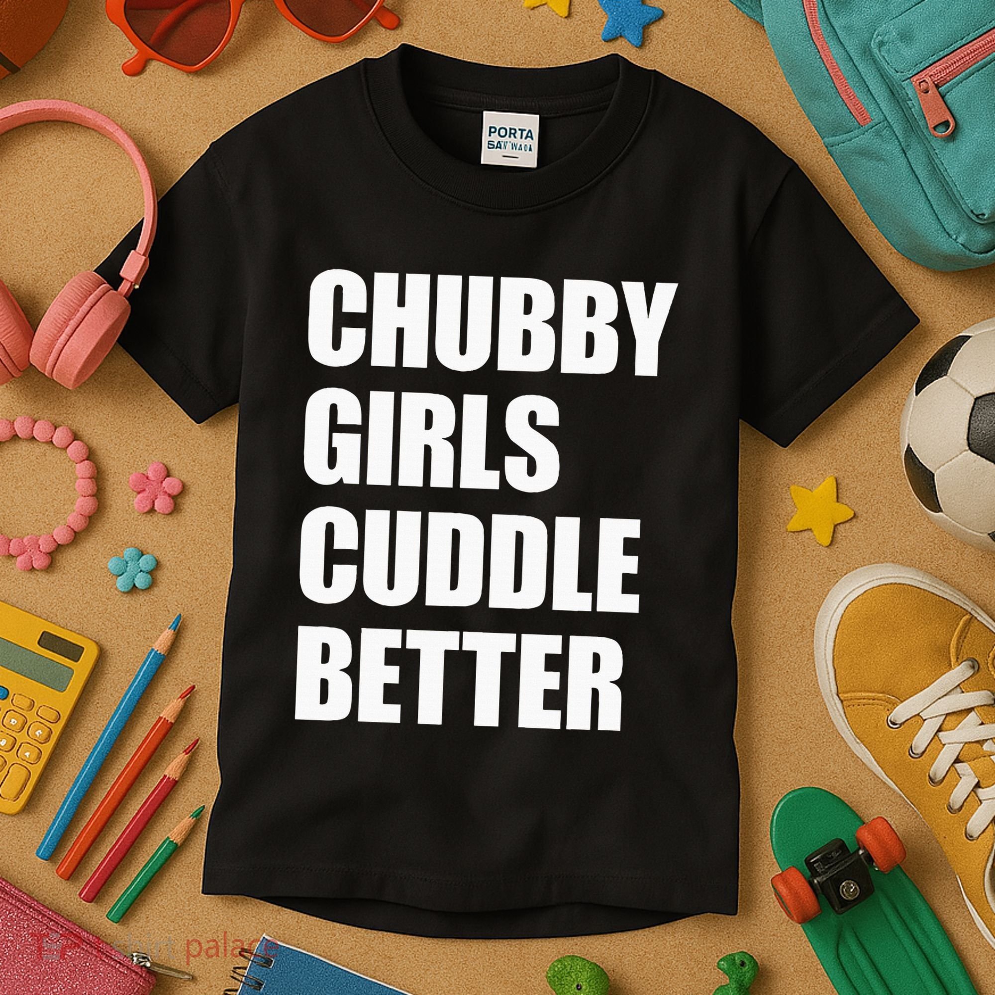 Chubby Girl Cuddle Better Kids T-Shirt