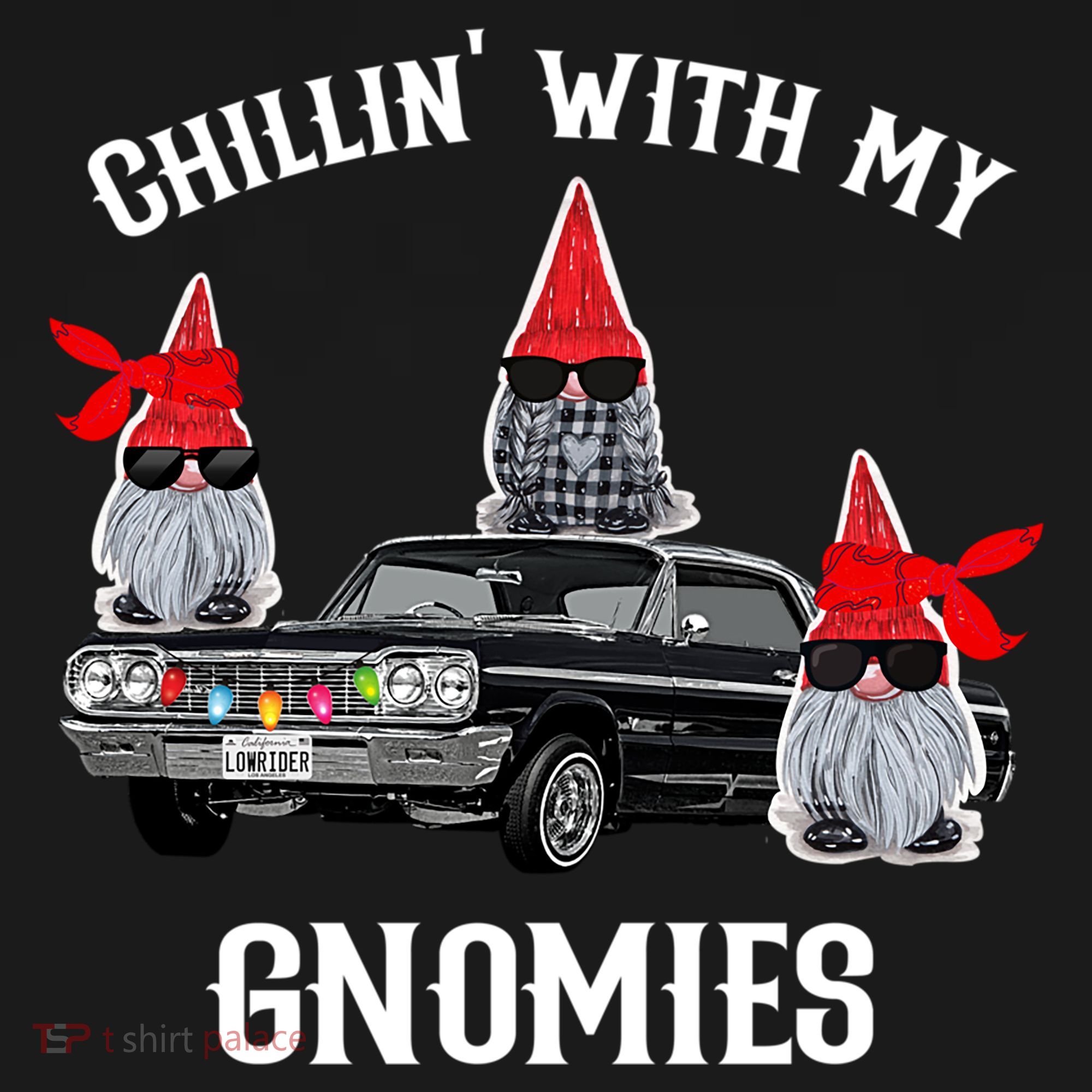 Christmas Gnomes Chillin With My Gnomies Homies Chillin Gift Women's Hoodie