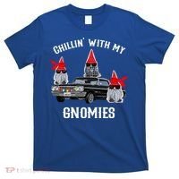 Christmas Gnomes Chillin With My Gnomies Homies Chillin Gift T-Shirt thumb 0