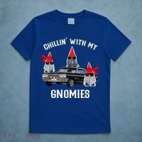 Christmas Gnomes Chillin With My Gnomies Homies Chillin Gift T-Shirt thumb 5