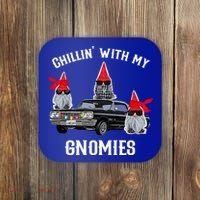 Christmas Gnomes Chillin With My Gnomies Homies Chillin Gift Coaster thumb 0