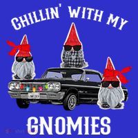 Christmas Gnomes Chillin With My Gnomies Homies Chillin Gift Coaster thumb 2