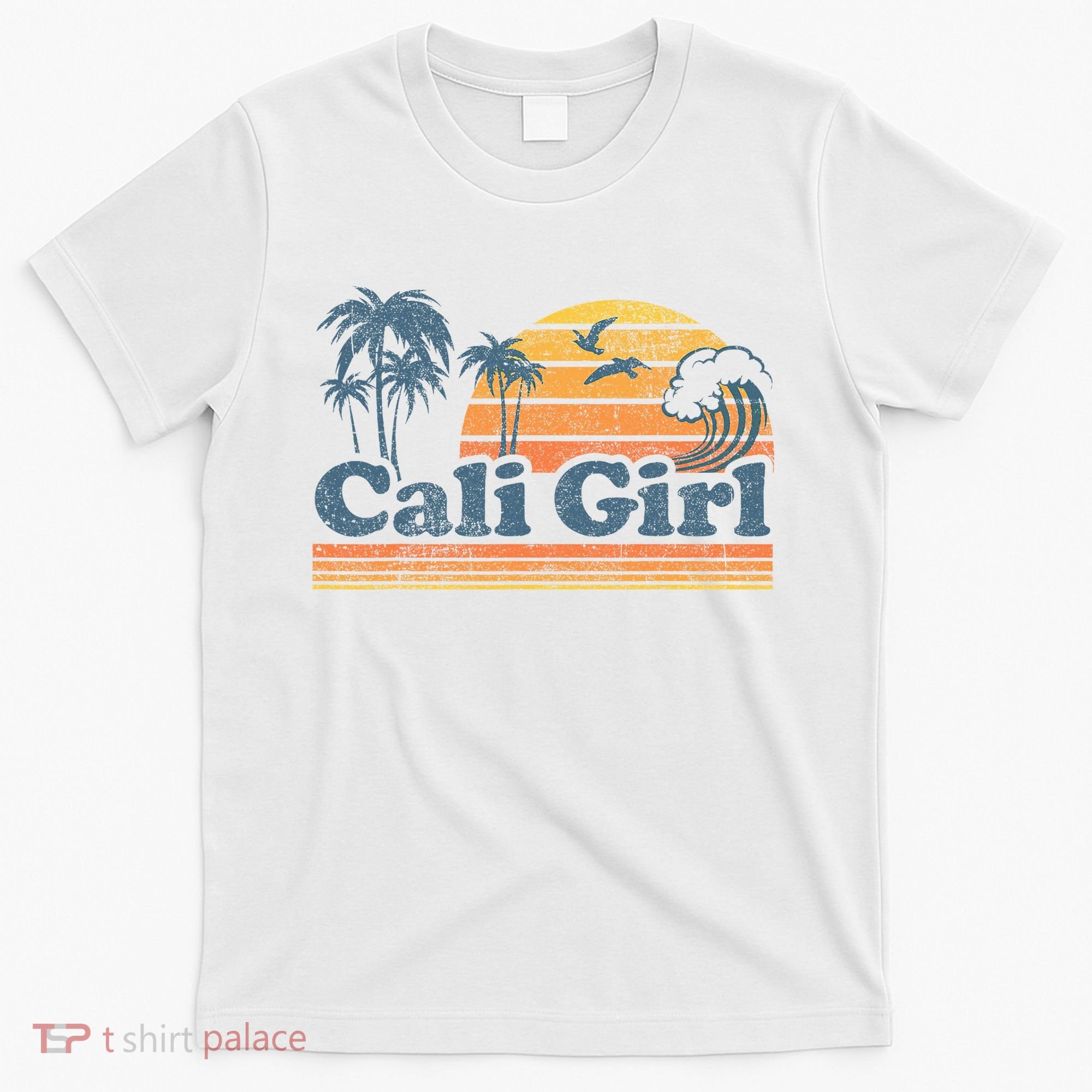 Cali Girl California Beach Summer Vacation Vintage 70s Retro T-Shirt