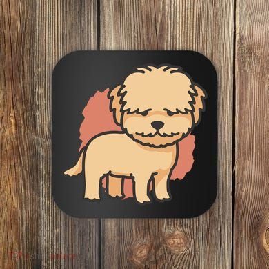Cute Goldendoodle Dog Coaster
