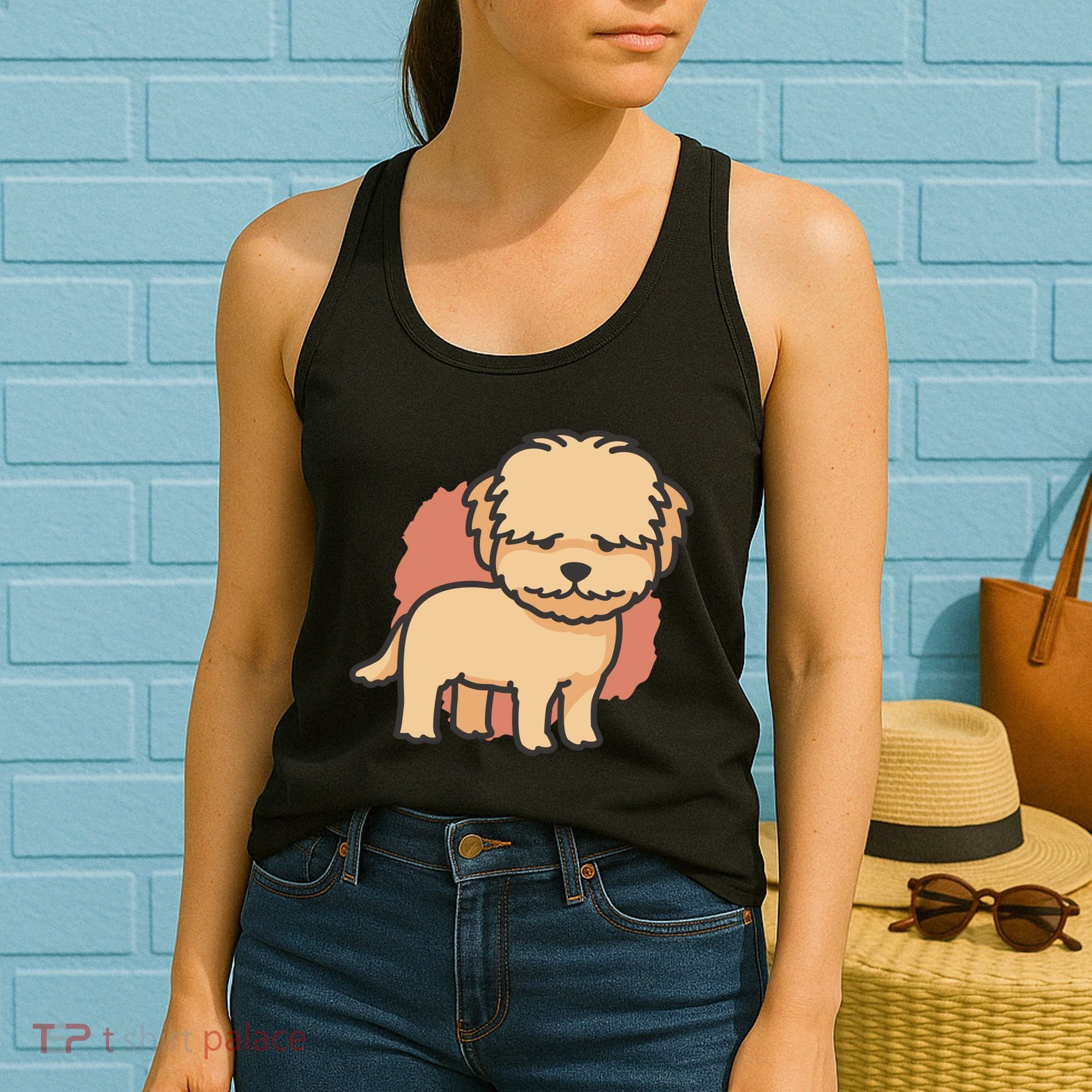 Cute Goldendoodle Dog Women's Tank Top
