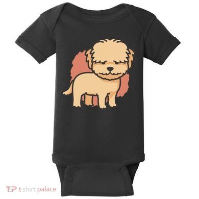 Cute Goldendoodle Dog Baby Bodysuit