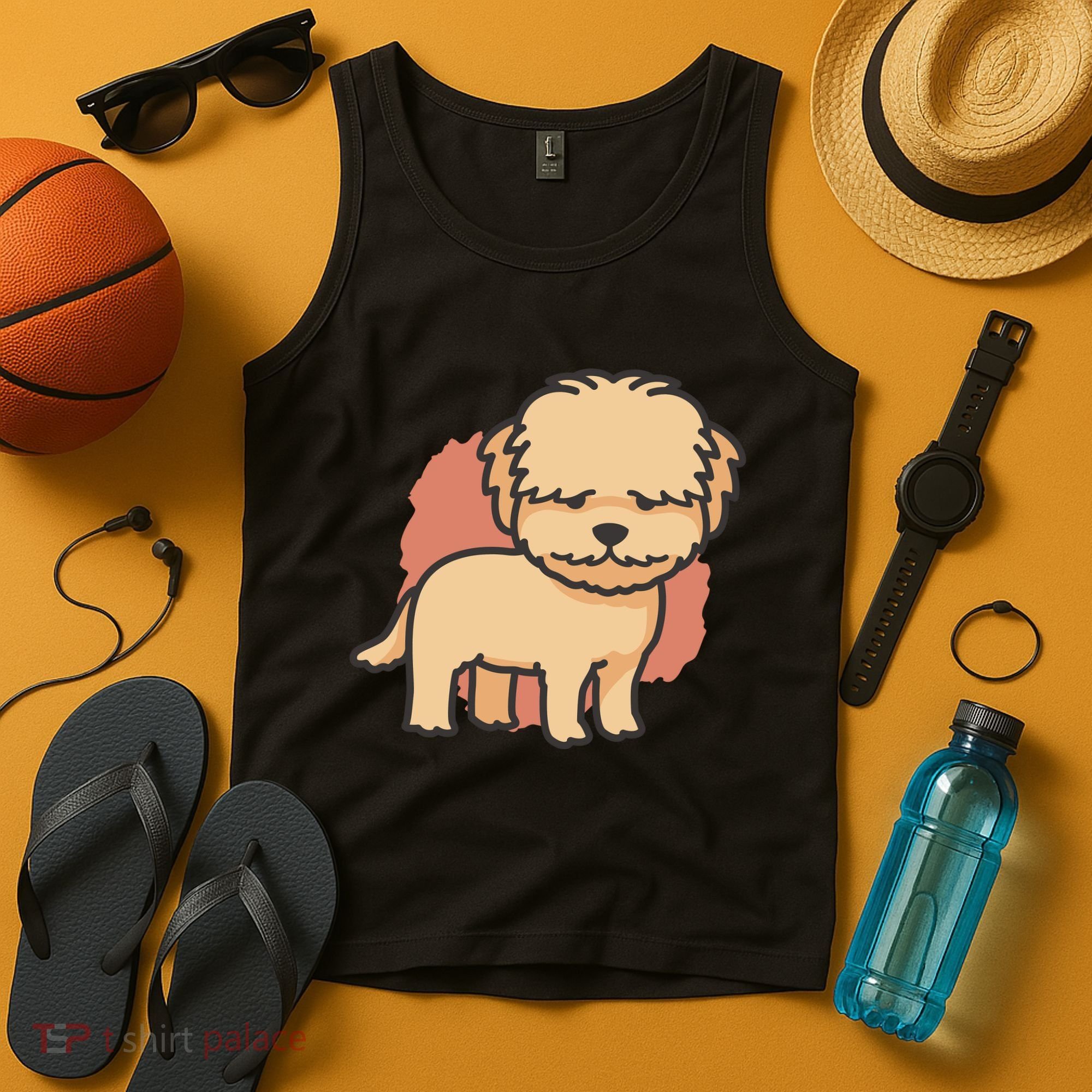 Cute Goldendoodle Dog Tank Top