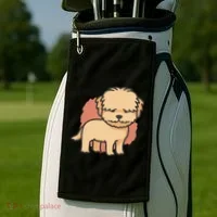 Cute Goldendoodle Dog Golf Towel thumb 2