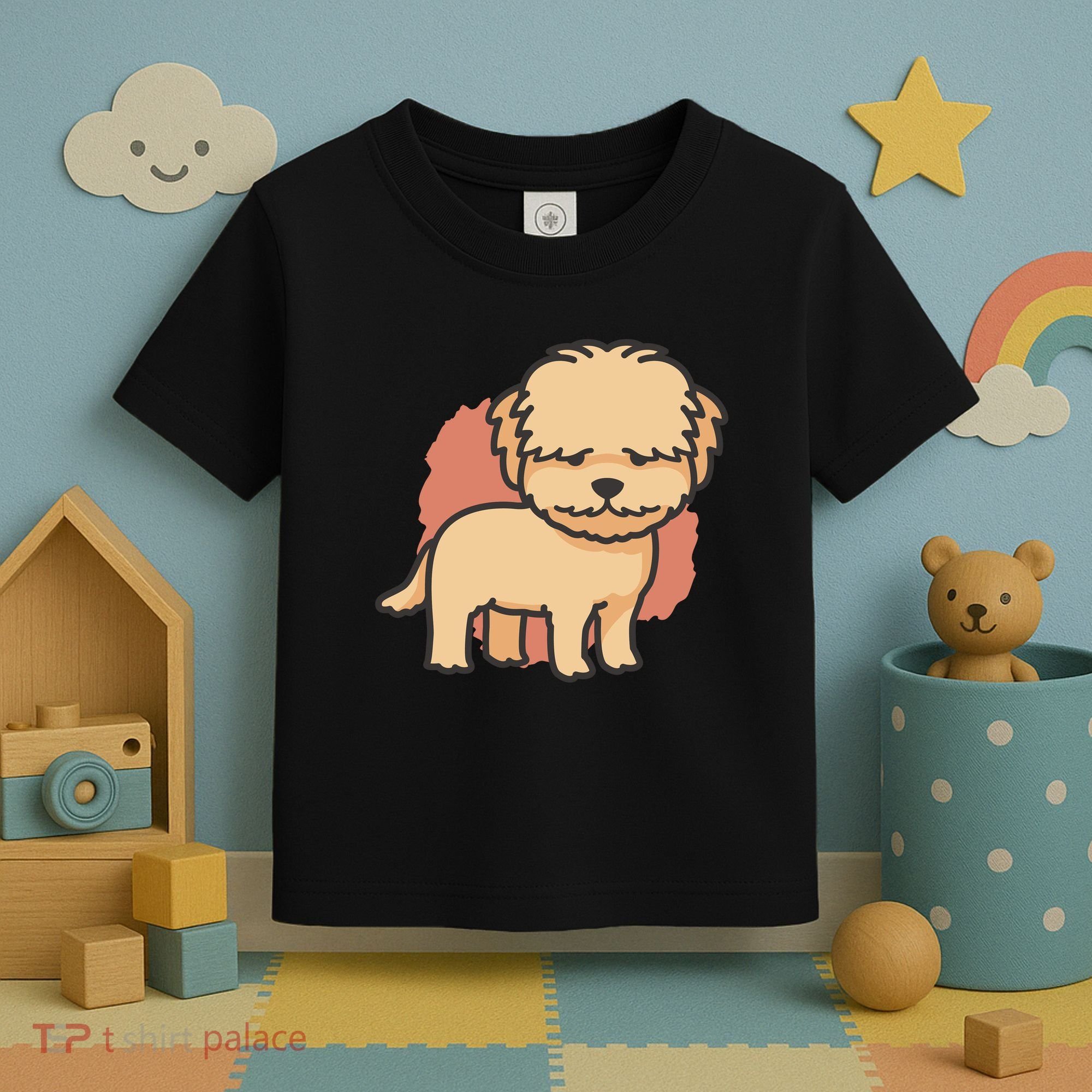 Cute Goldendoodle Dog Toddler T-Shirt