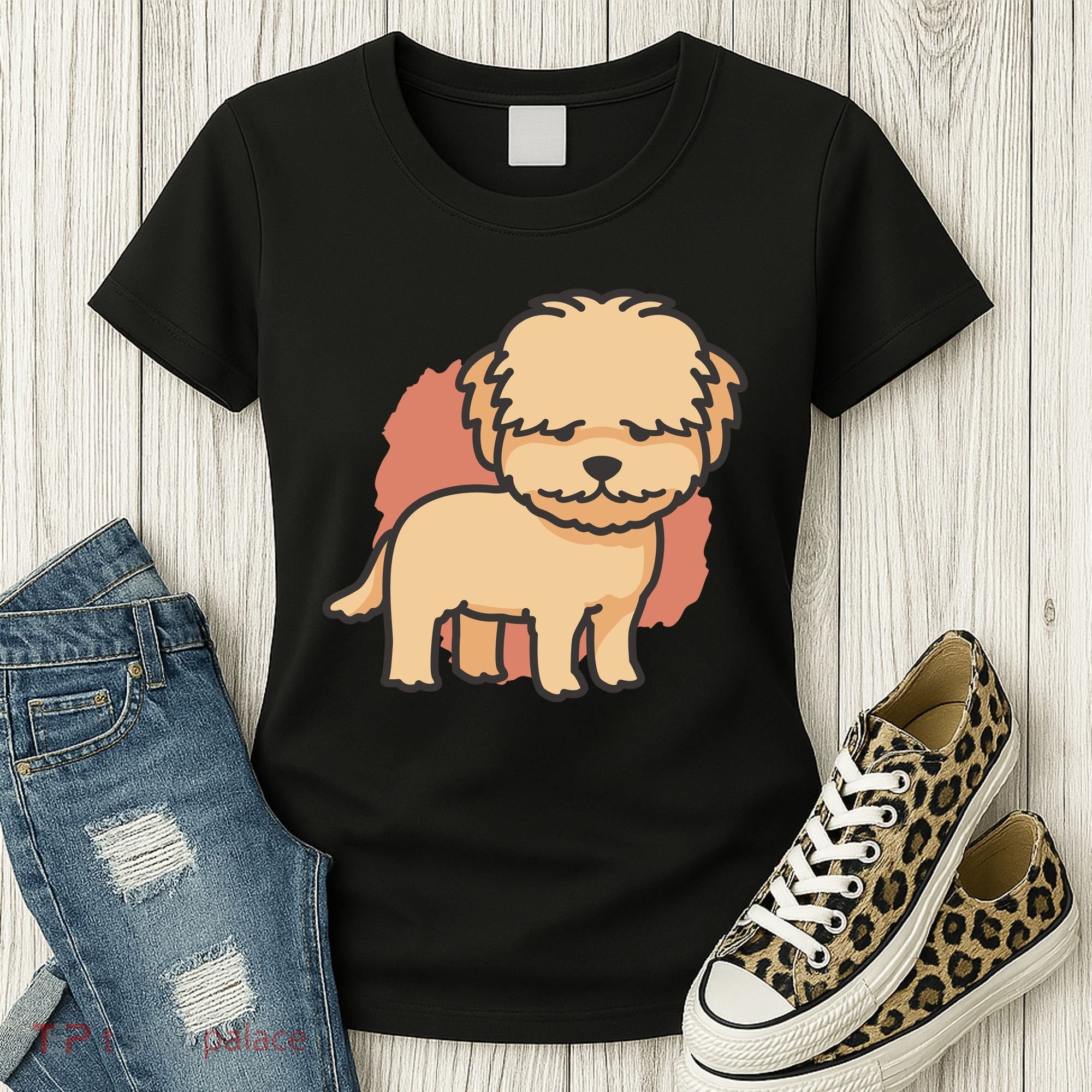 Cute Goldendoodle Dog Women's T-Shirt