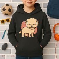 Cute Goldendoodle Dog Kids Hoodie thumb 2