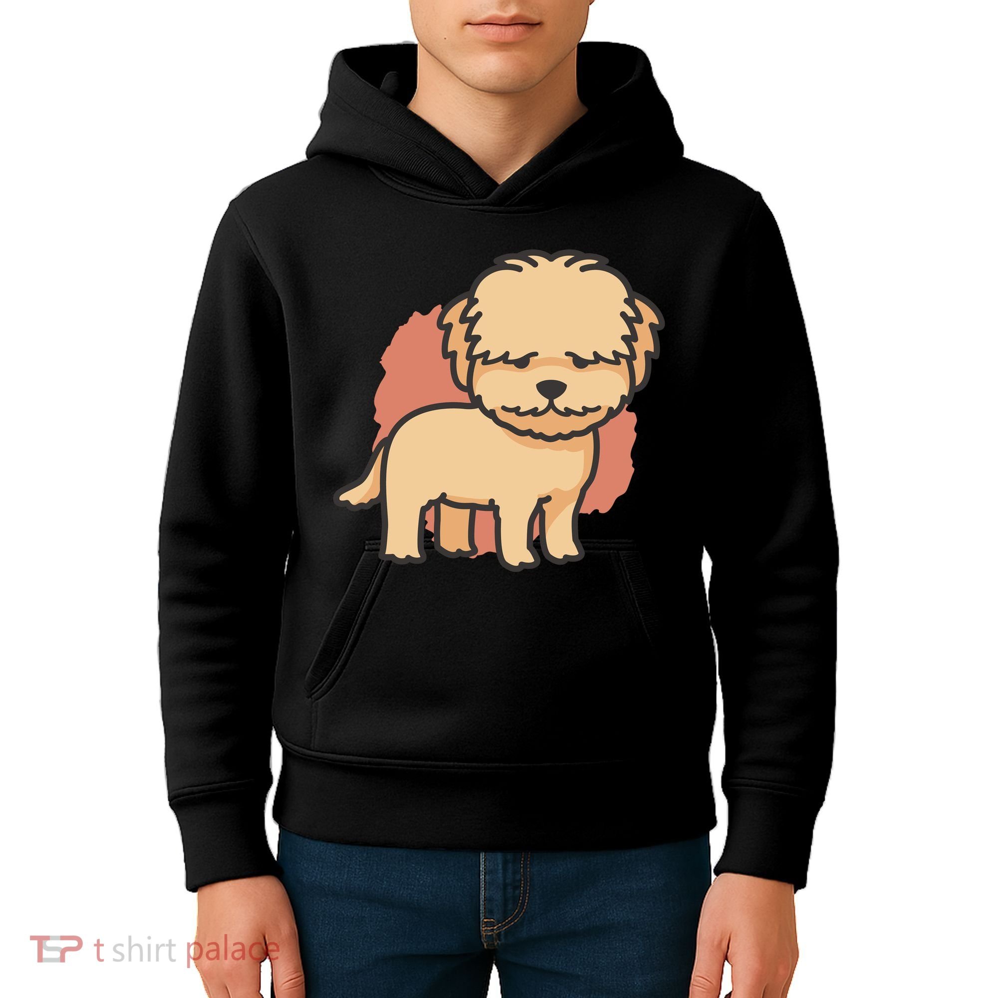 Cute Goldendoodle Dog Kids Hoodie