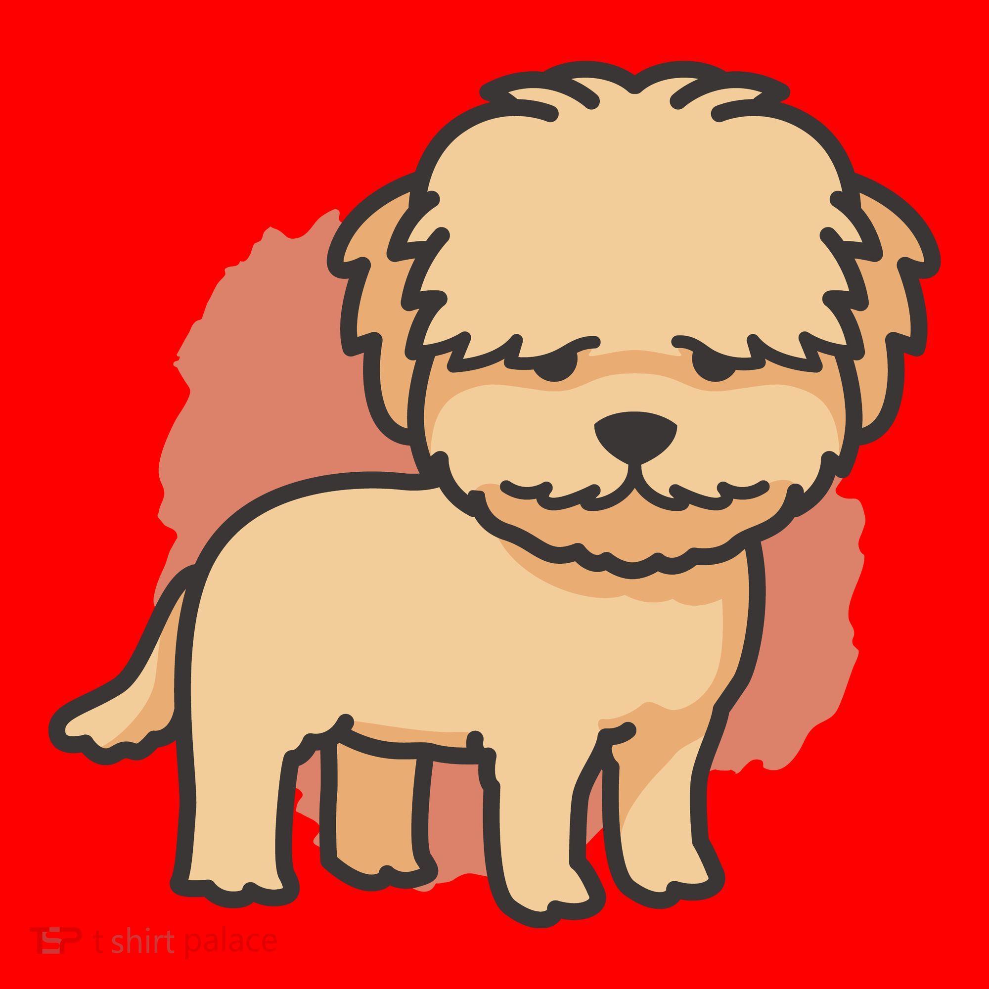 Cute Goldendoodle Dog Santa Hat