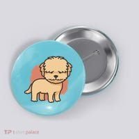 Cute Goldendoodle Dog Button thumb 0