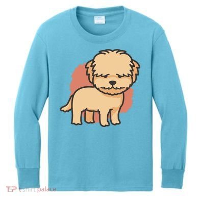 Cute Goldendoodle Dog Kids Long Sleeve Shirt