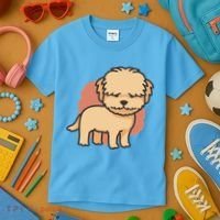Cute Goldendoodle Dog Kids T-Shirt thumb 3