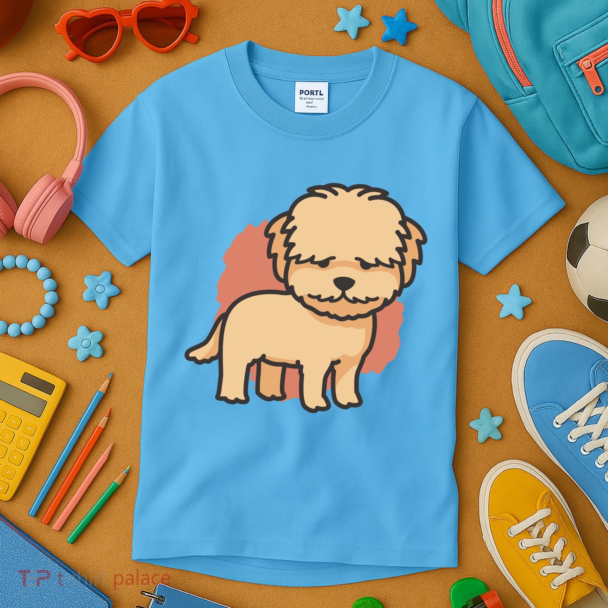 Cute Goldendoodle Dog Kids T-Shirt