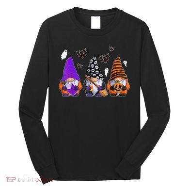 Cute Gnomes Design Thanksgiving Halloween Long Sleeve Shirt