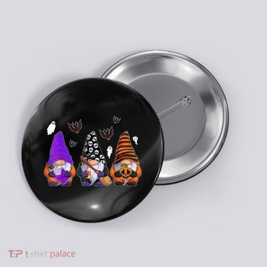 Cute Gnomes Design Thanksgiving Halloween Button