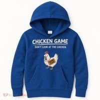 Chicken Game DonT Look At The Chicken Kids Hoodie thumb 0