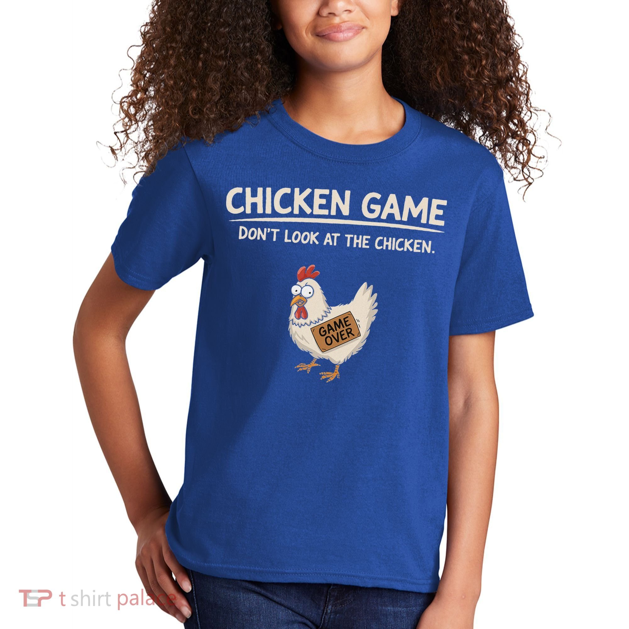 Chicken Game DonT Look At The Chicken Kids T-Shirt