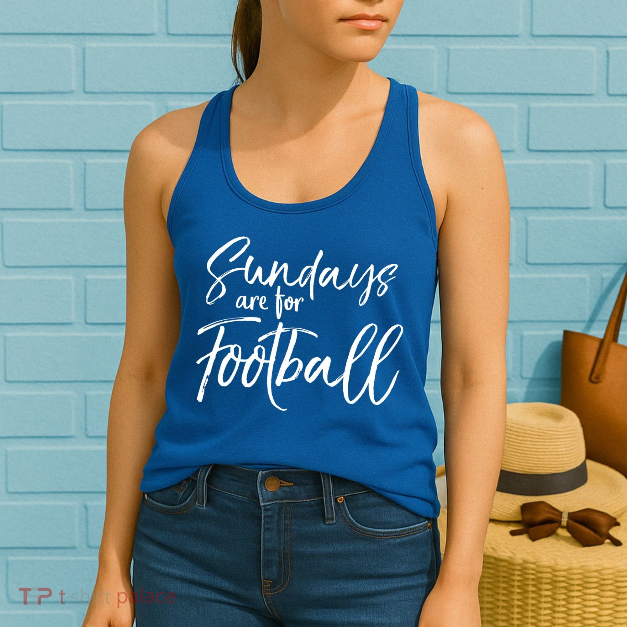 Cute Game Day Fun Sundays Are For Football Gift Women's Tank Top