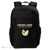 Chicken Game Dont Look At The Chicken Funny Backpack thumb 0