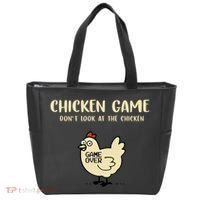 Chicken Game Dont Look At The Chicken Funny Tote Bag thumb 0