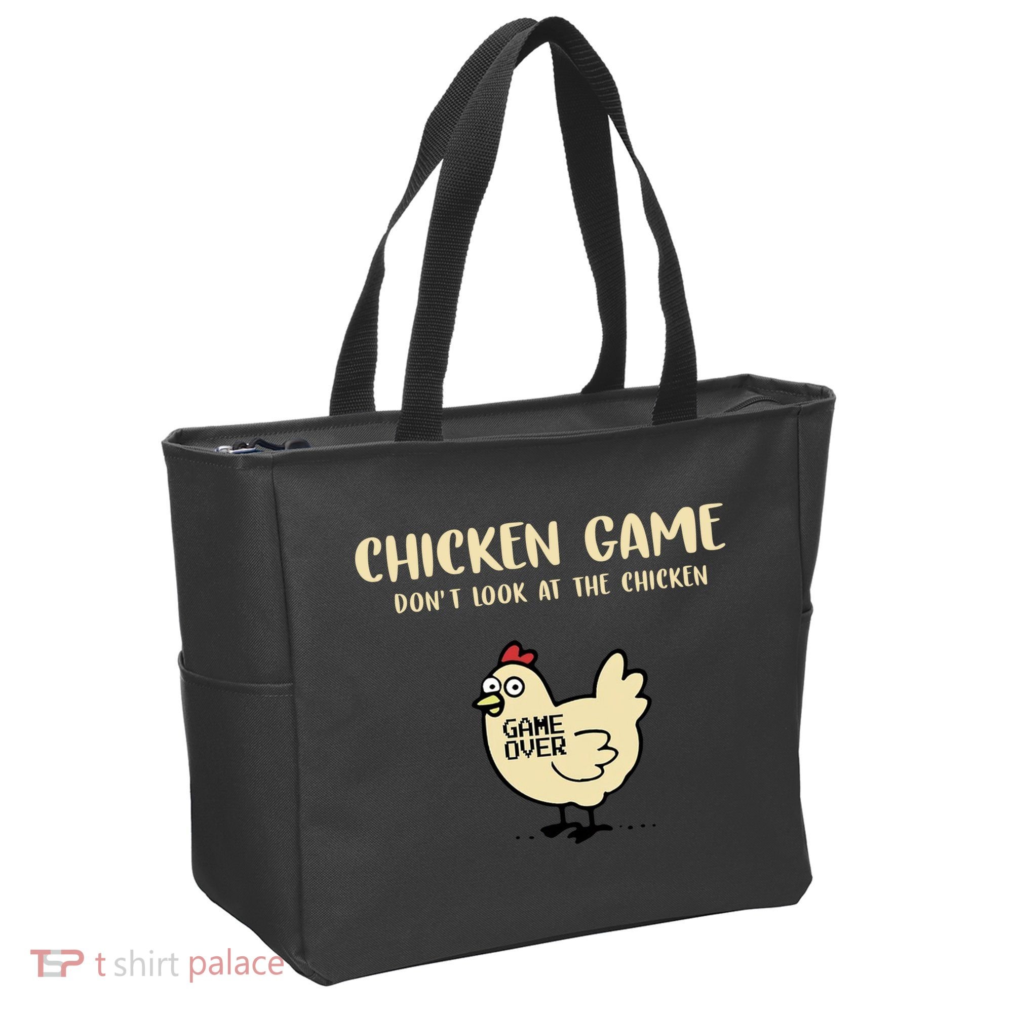 Chicken Game Dont Look At The Chicken Funny Tote Bag